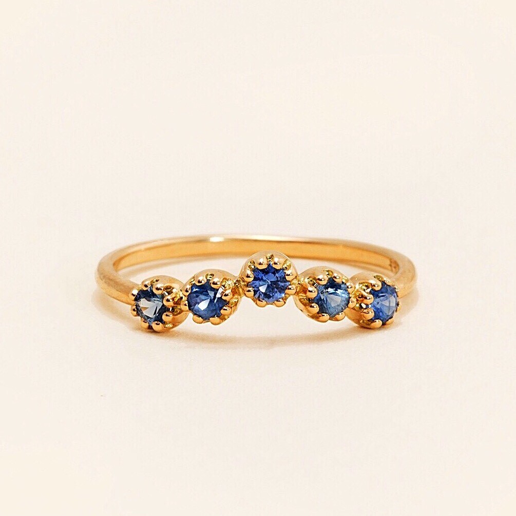 Bague Or Jaune 18 Carats, Saphir