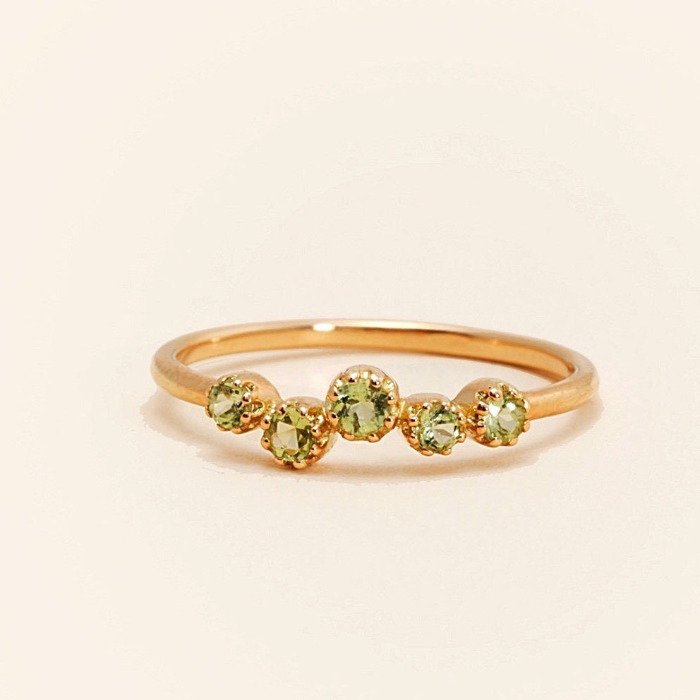 Bague Or Jaune 18 Carats, Péridot