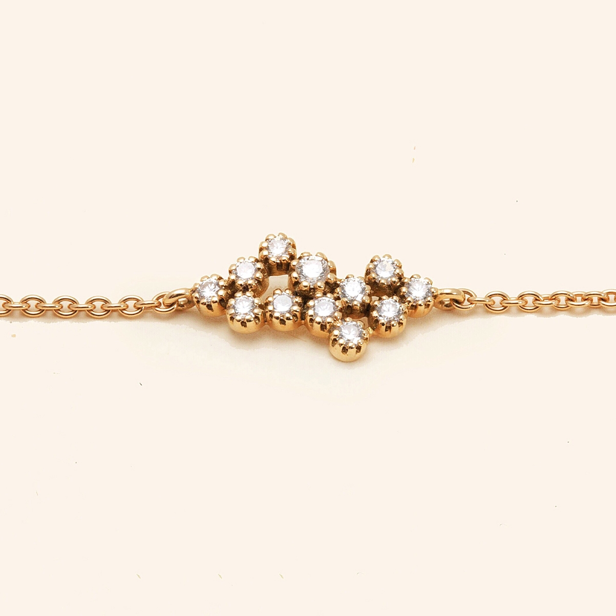 Bracelet Or Jaune 18 Carats, Diamant