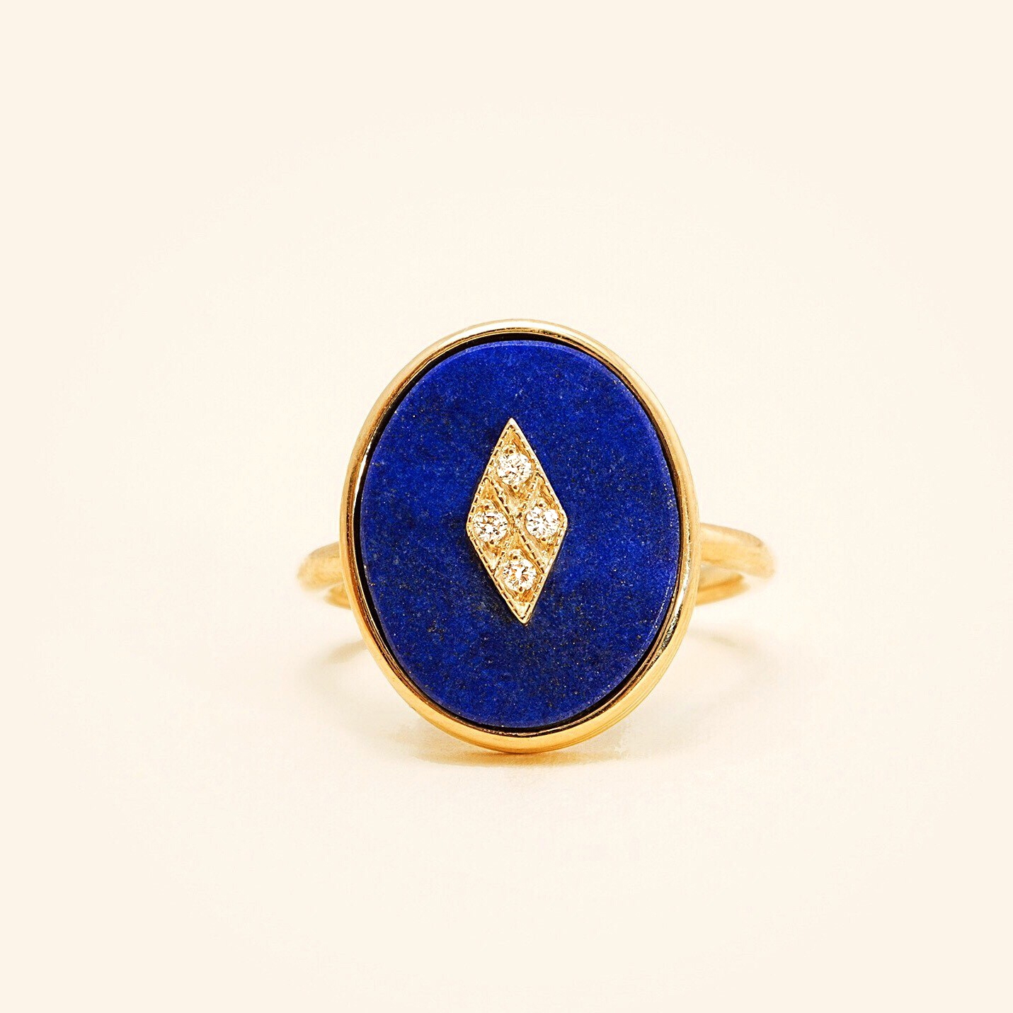 Bague Or Jaune 18 Carats, Lapis Lazuli