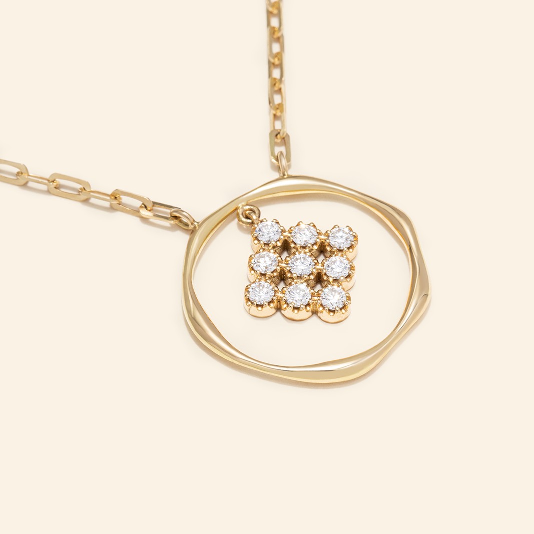 Pendentif OR JAUNE 18 CARATS, DIAMANT