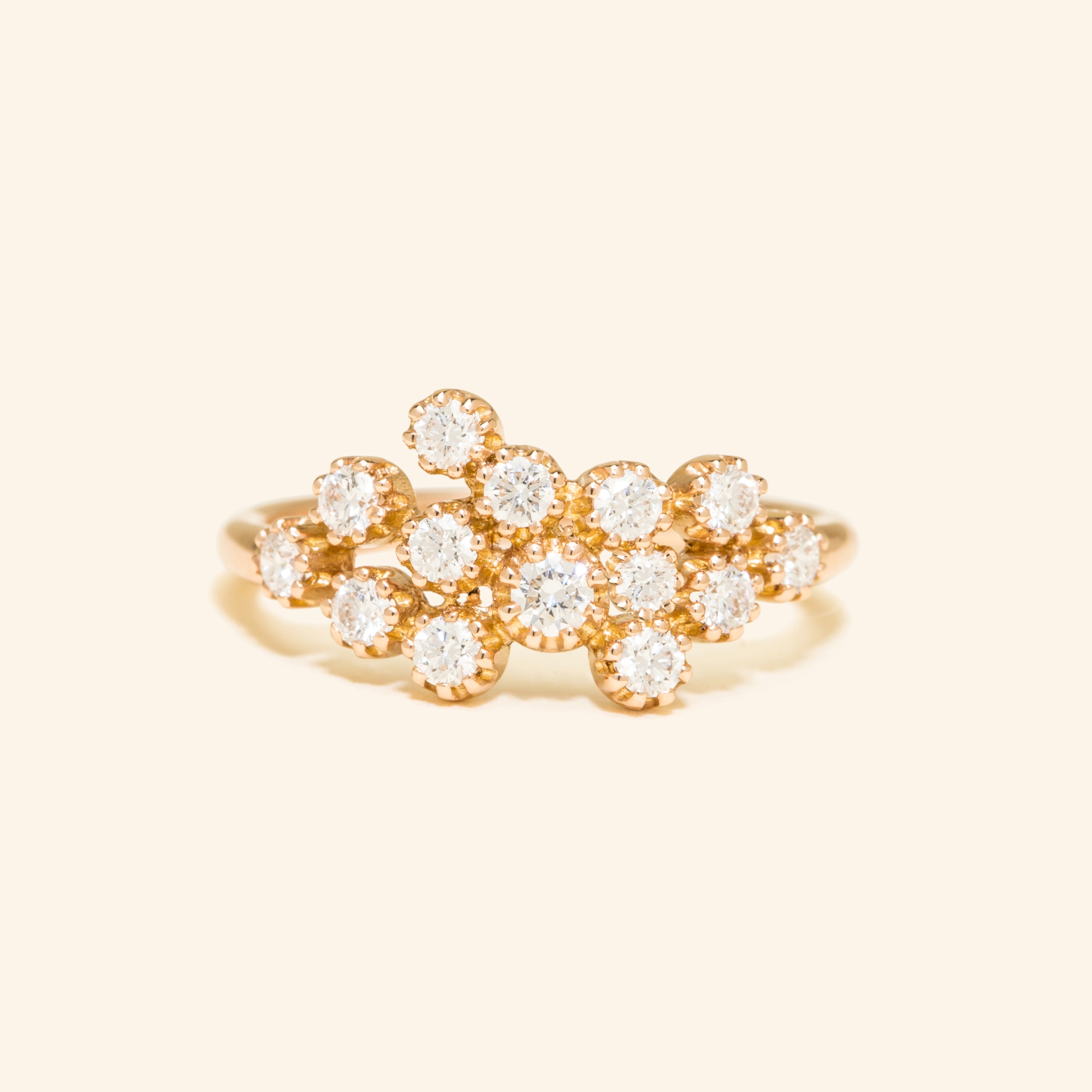 Bague Or rose 18 Carats, diamant