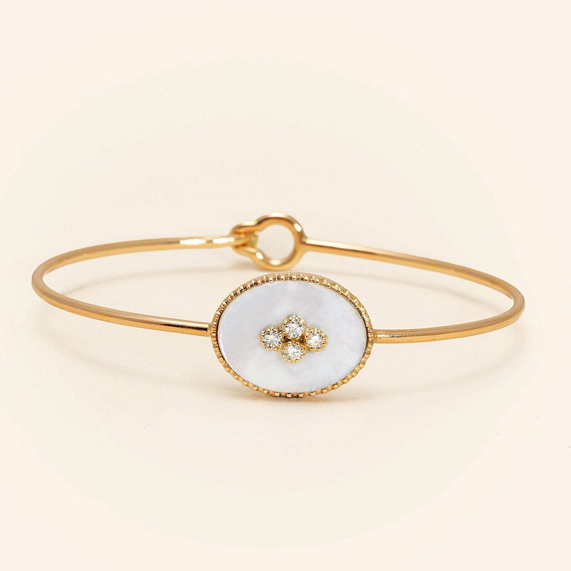Bracelet Or Jaune 18 Carats, Nacre
