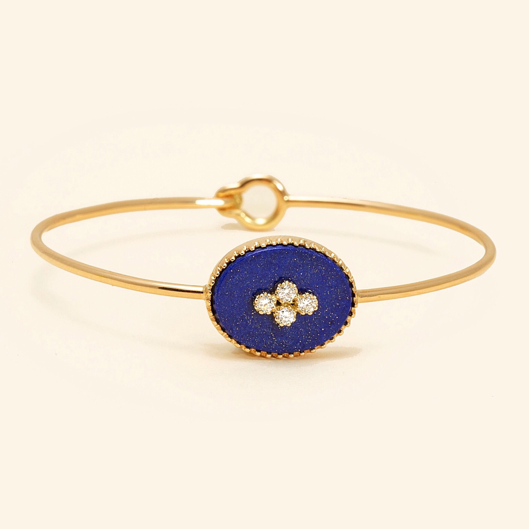 Bracelet Or Jaune 18 Carats, Lapis Lazuli