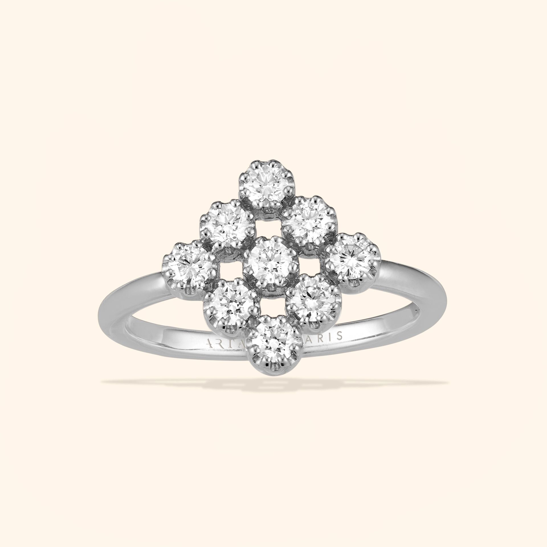 BAGUE OR BLANC 18 CARATS, DIAMANT