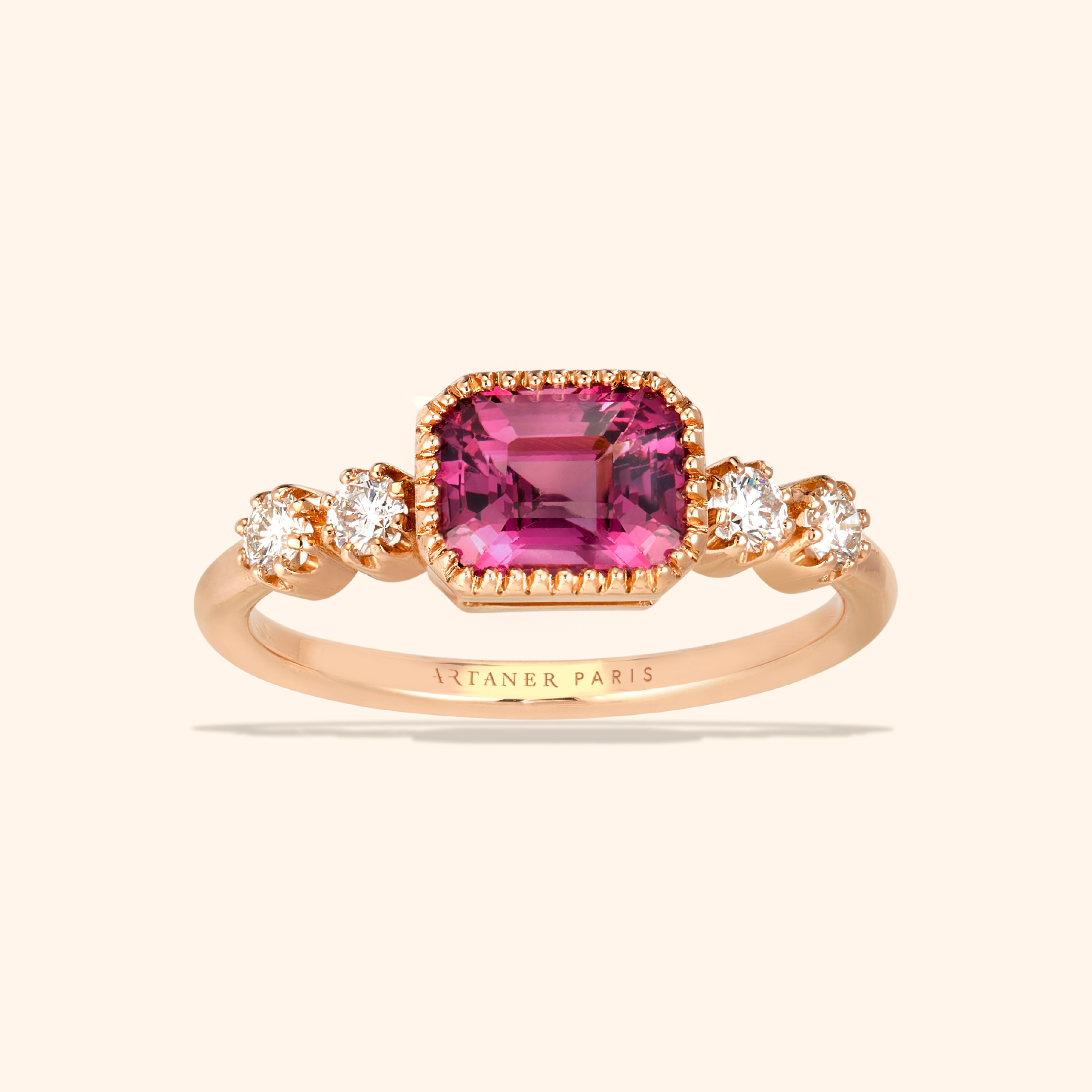 Or Rose 18 Carats, Tourmaline Rose