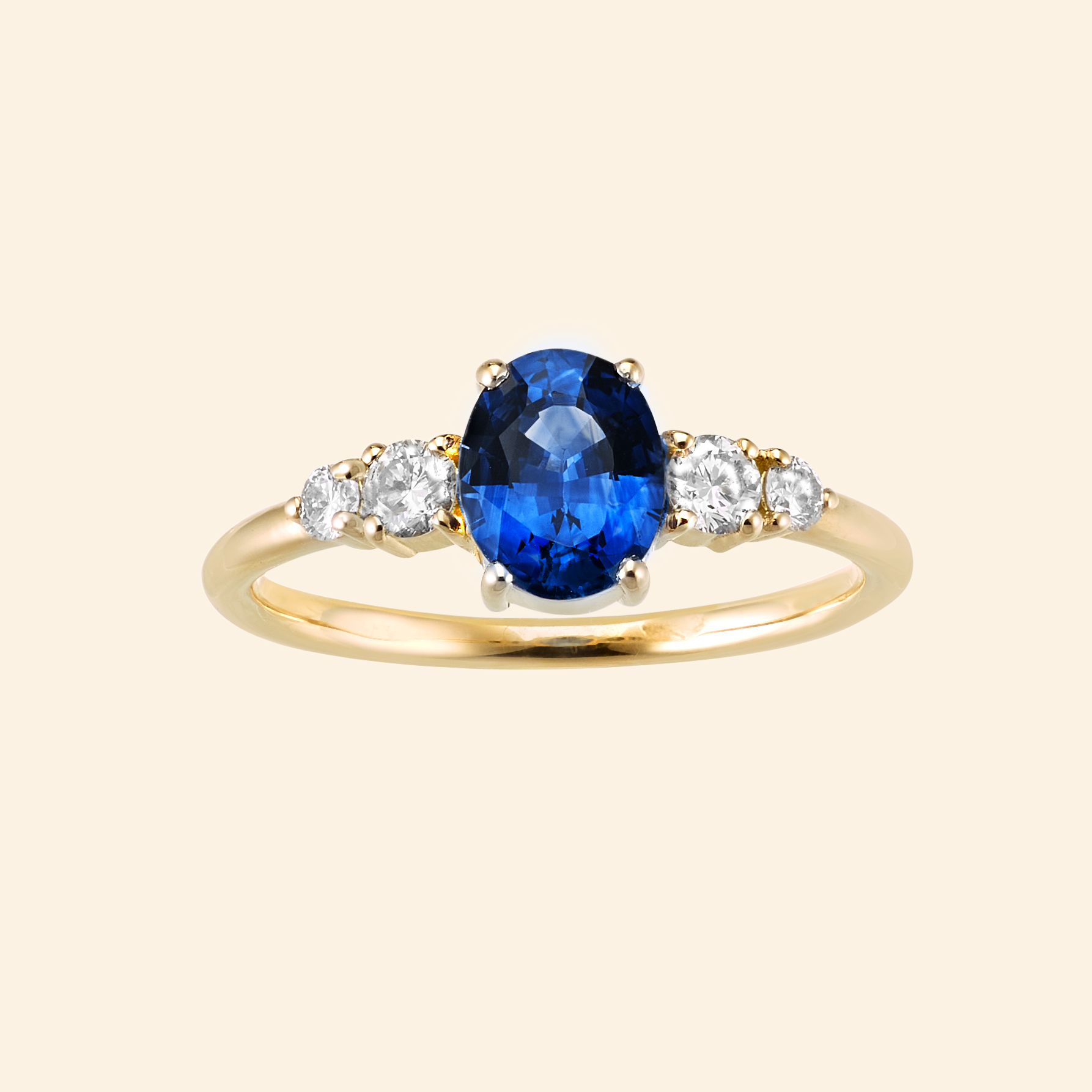 BAGUE OLVERA BLEU PROFOND - Maison Artaner